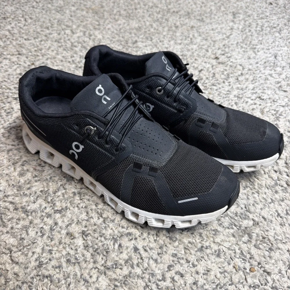 On Cloud 6 Women's Running Shoes Sneakers Size 10 Black/White Speed Laces